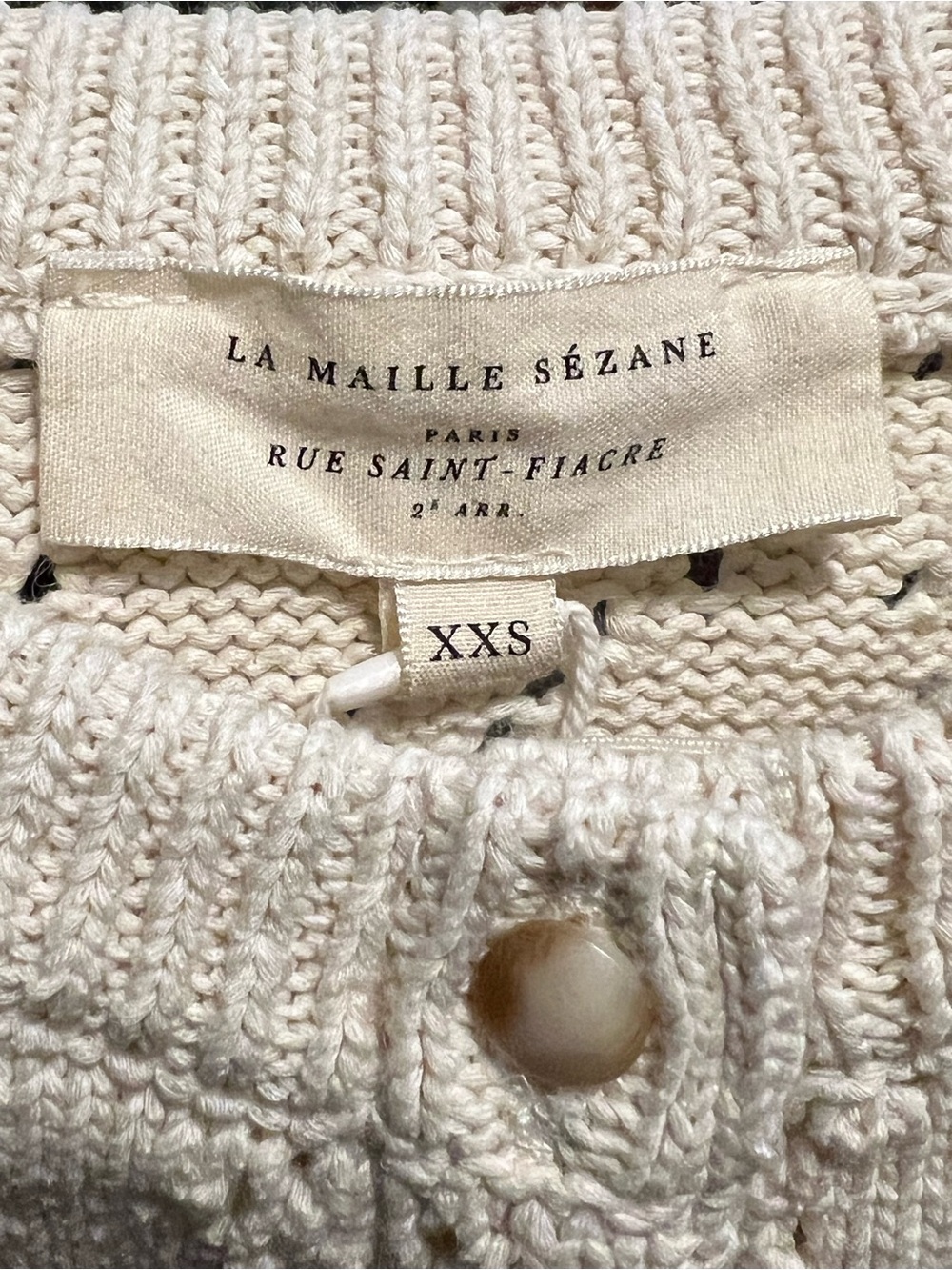 Sézane Jack Cardigan - Ecru - Size XXS - NWT - Picture 4 of 8